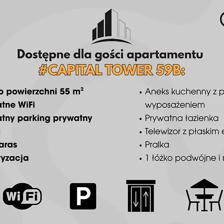 #capitaltower 59b Fv Parking By Okazja Апартаменти